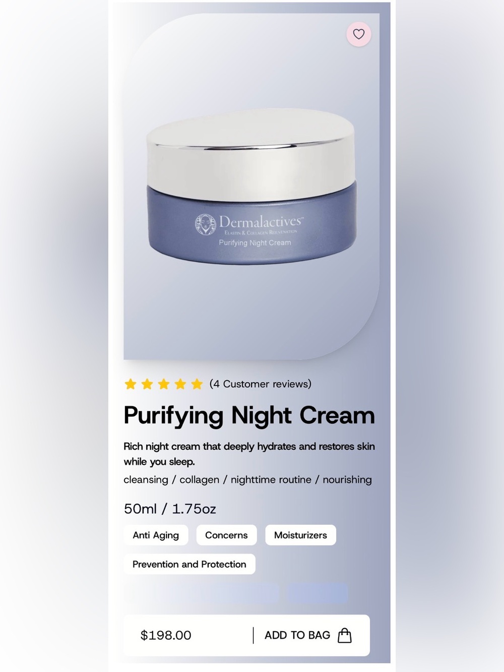 Dermalactives Purifying Night Cream